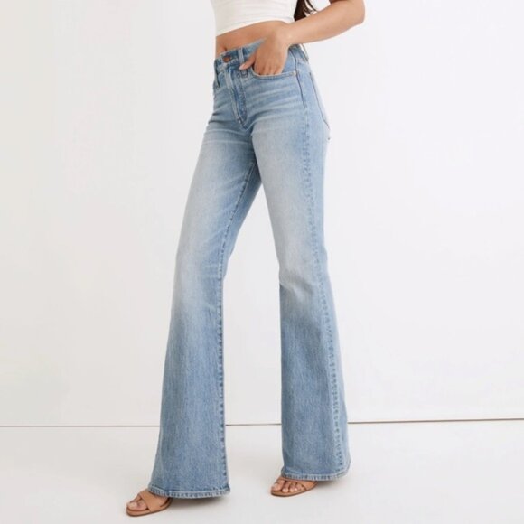 Madewell The Perfect Vintage Flare Leg Jeans | High Rise Medium Wash Denim - Picture 1 of 10